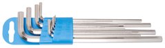 Набор ключей шестигранных удлиненных в пластиковом подвесе 1/16"-3/8"/9 Unior Tools Set of hex wrenches, long type on plastic clip