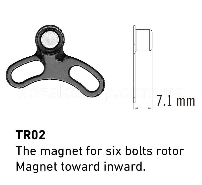 Магніт для датчика швидкості TEKTRO TR02 6 bolts