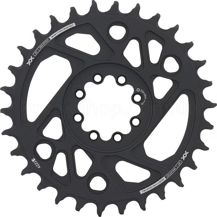 Звезда SRAM T-Type 32T Direct Mount 3mm Offset Eagle (including 8 bolts) Black - XX D1