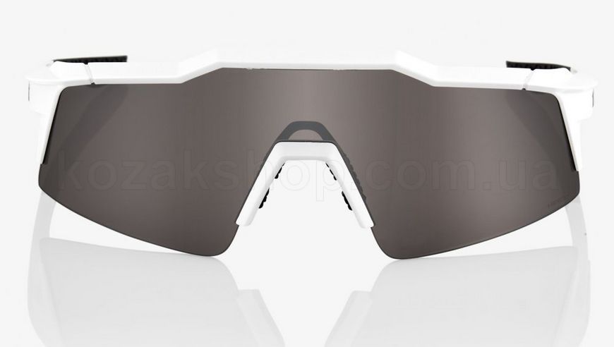 Велосипедні окуляри Ride 100% SpeedCraft SL - Matte White - HiPER Silver Mirror, Mirror Lens