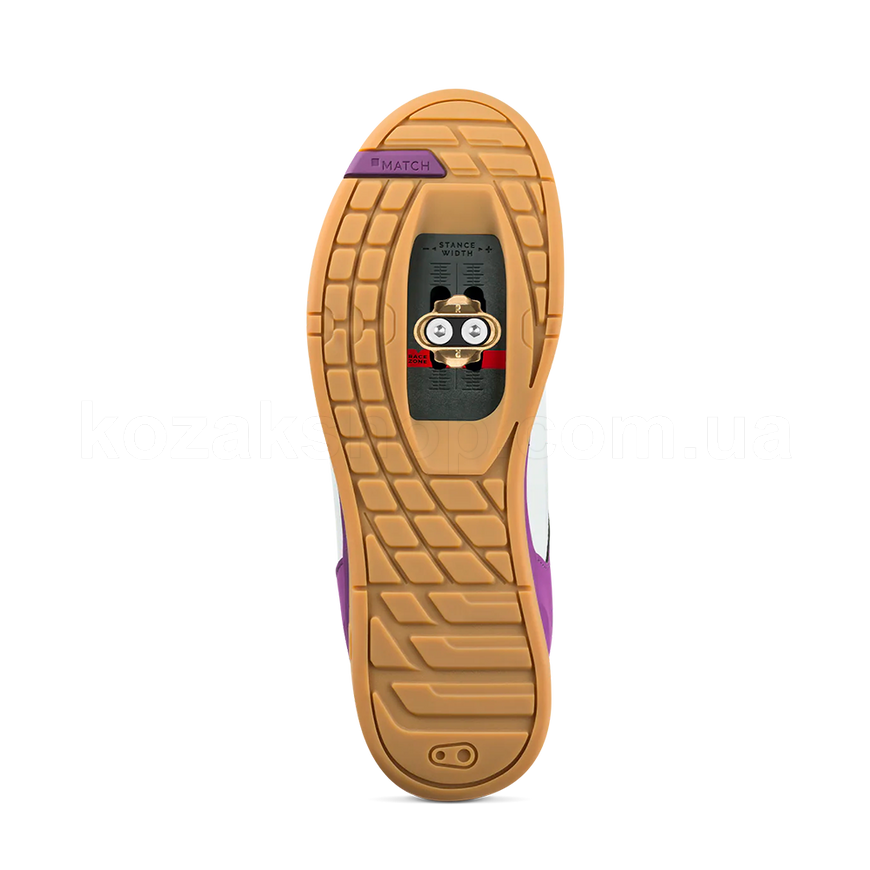 Контактная вело обувь CrankBrothers Mallet Lace Clip-In [Bernard Kerr Edition WHITE / PURPLE - GUM OUTSOLE] - US 10.0