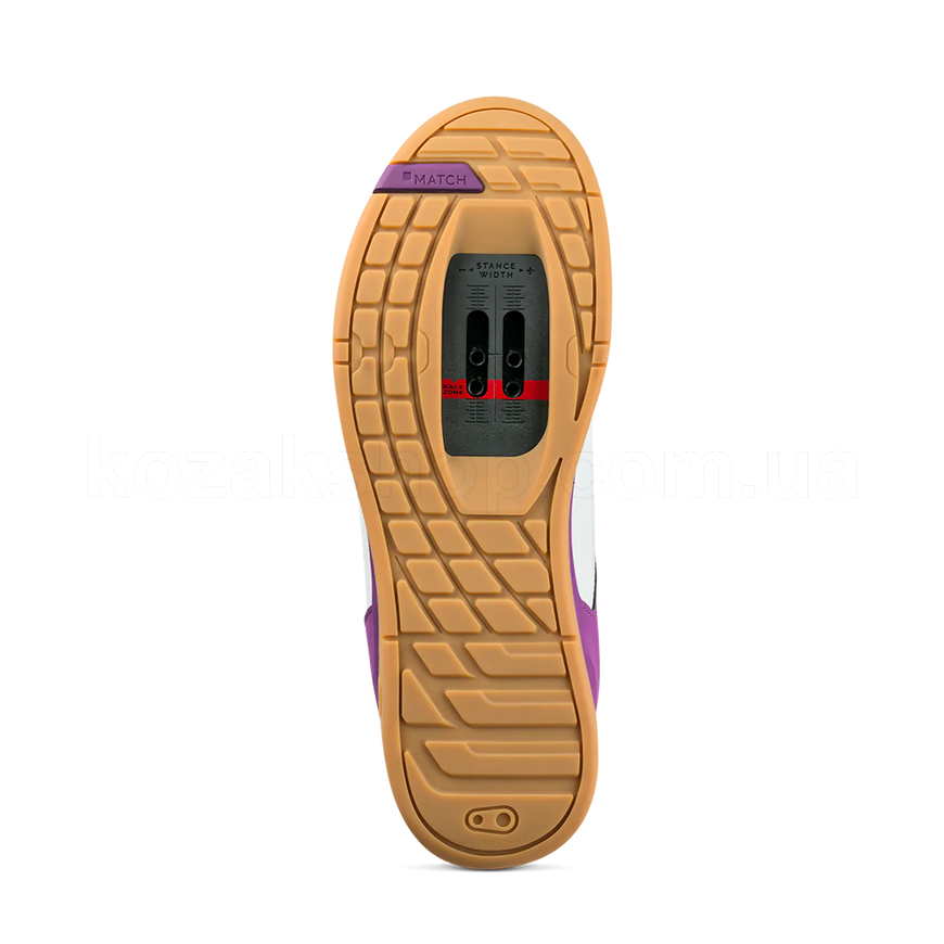 Контактная вело обувь CrankBrothers Mallet Lace Clip-In [Bernard Kerr Edition WHITE / PURPLE - GUM OUTSOLE] - US 10.0