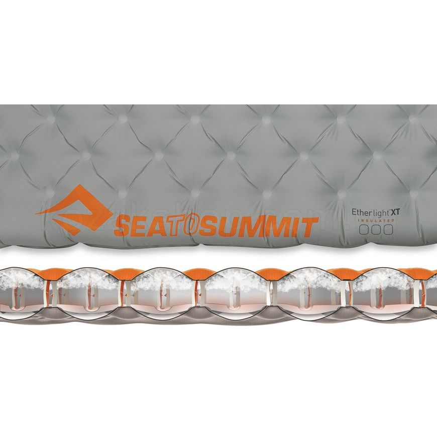 Надувний килимок Sea to Summit Ether Light XT Insulated Mat 100mm, Pewter (Regular)