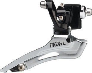 Передній перемикач SRAM Rival 2x10 Speed Braze-on Bottom Swing Bottom Pull Black