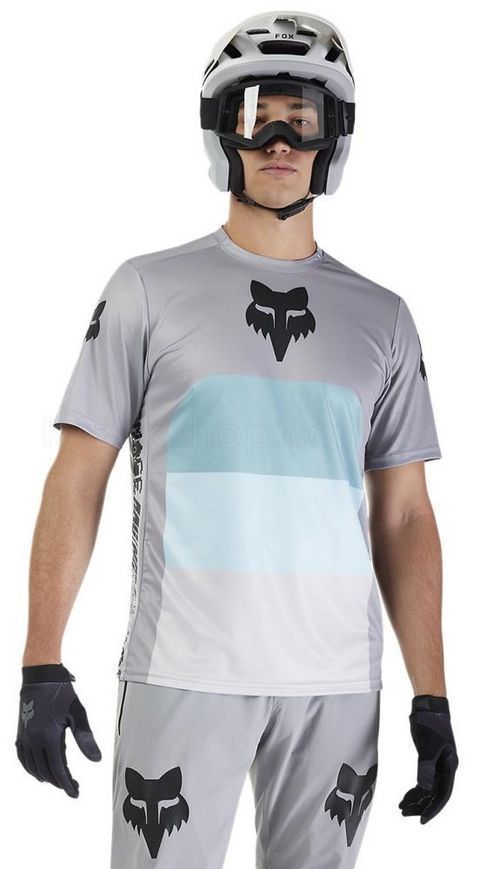 Вело джерси FOX RANGER SS Jersey - GRID [Steel Gray], L