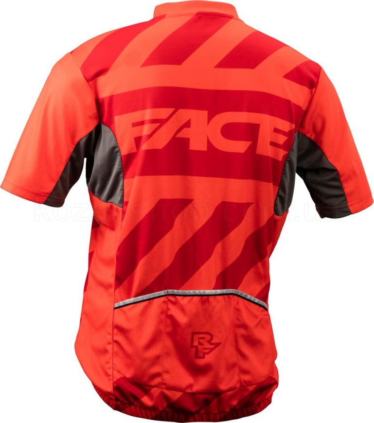 Велофутболка Race Face PODIUM JSY- 3/4 ZIP-RED-LARGE