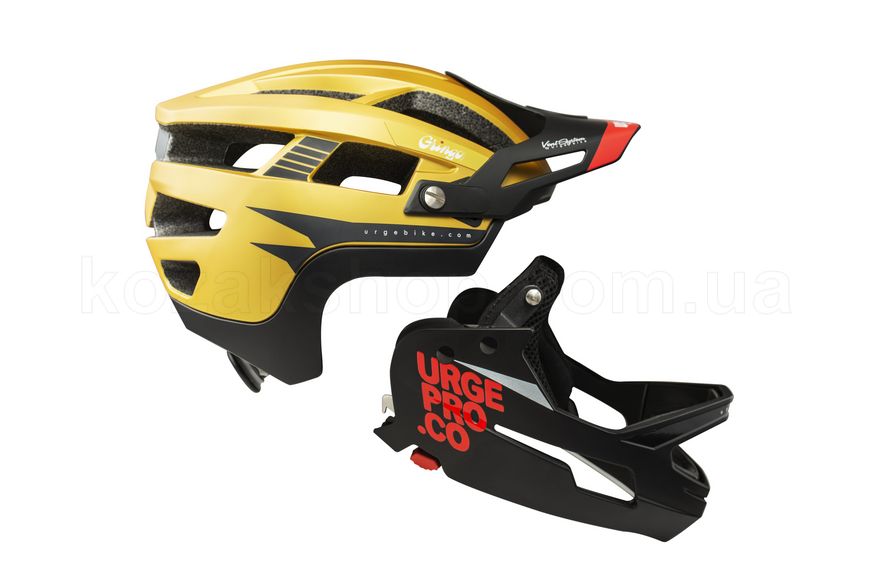Шлем Urge Gringo de la Pampa жёлто-чёрный L/XL, 58-62 см
