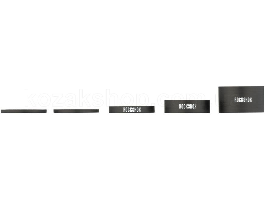 Проставки рульової колонки RockShox UD Carbon, Gloss White Logo (2.5mm x 2, 5mm x 1, 10mm x 1, 20mm x 1) (00.4318.036.001)