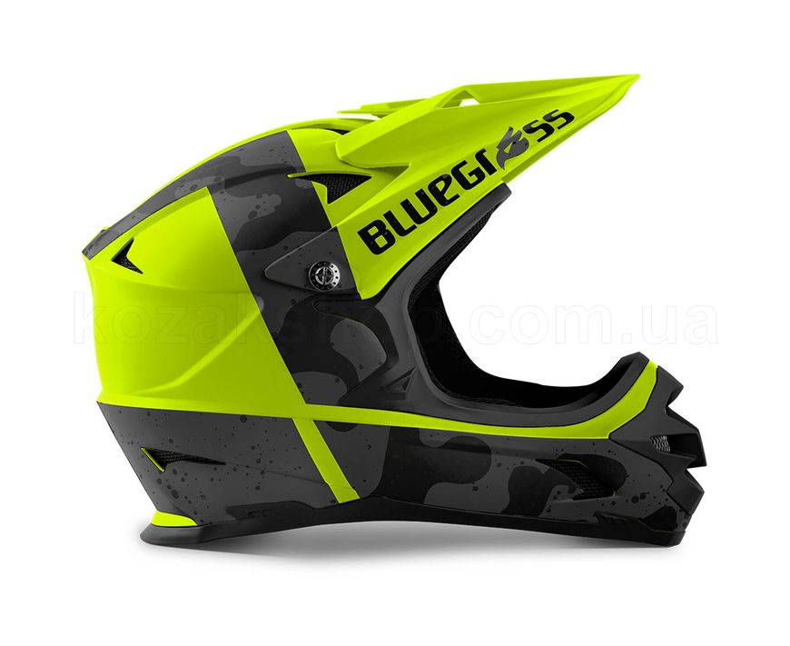 Шлем Bluegrass Intox Fluo Yellow Black Camo | Matt, XS (52-54 см)