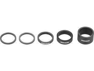 Набор проставочных колец рулевой колонки SRAM Headset Spacer Set, UD Carbon, gloss white logo (2.5MM X 2, 5MM X 1, 10MM X 1, 20MM X 1) (00.4318.035.001)