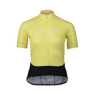 Джерси женская POC W's Essential Road Logo Jersey (Lt Sulfur Yellow/Sulfur Yellow, L)