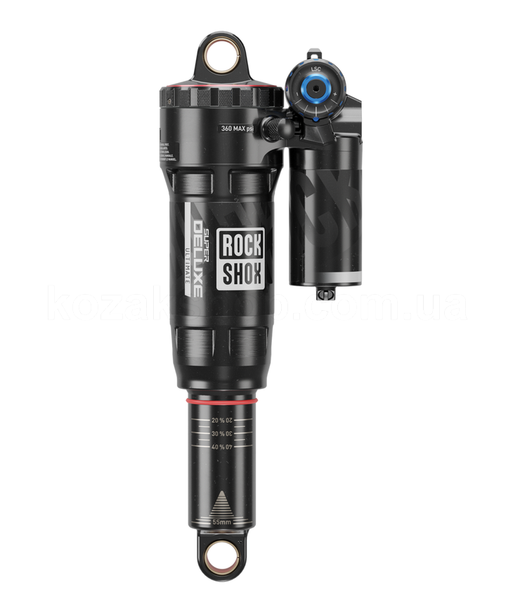 Амортизатор ROCKSHOX Shock Super Deluxe Ultimate RC2T - (210X52.5) Linear Air, 0 Neg/1 Pos Token, LinearReb/LowComp,320lb Theshold, Standard Standard - C1