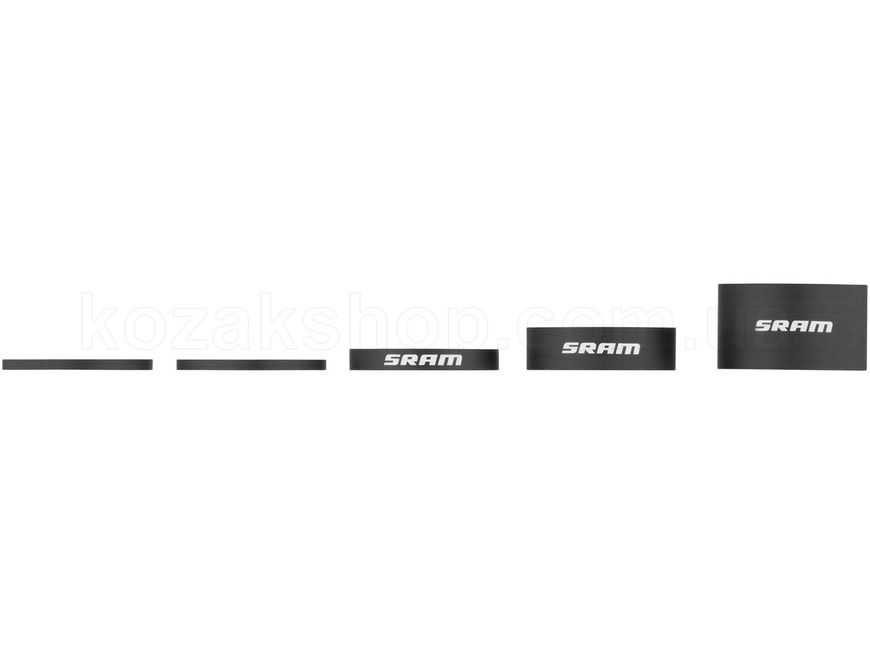 Проставки рульової колонки SRAM UD Carbon, Gloss White Logo (2.5mm x 2, 5mm x 1, 10mm x 1, 20mm x 1) (00.4318.035.001)