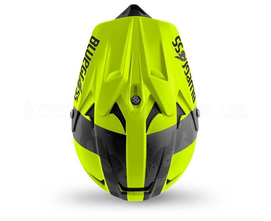 Шлем Bluegrass Intox Fluo Yellow Black Camo | Matt, S (54-56 см)