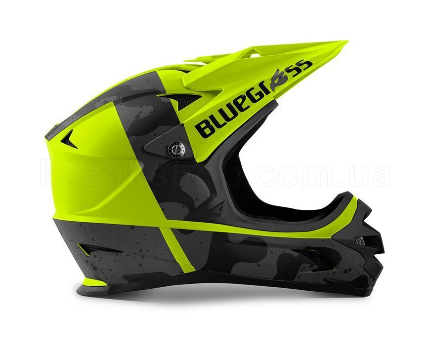Шлем Bluegrass Intox Fluo Yellow Black Camo | Matt, S (54-56 см)