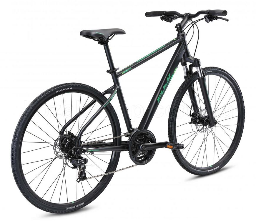 Велосипед Fuji TRAVERSE 1.7 M 2021 SATIN BLACK / GREEN