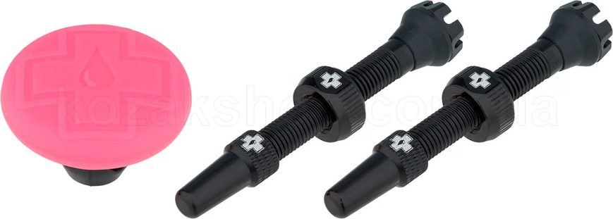 Ниппели бескамерные MUC-OFF Stealth Tubeless Tag Holder & 44mm Valve Kit