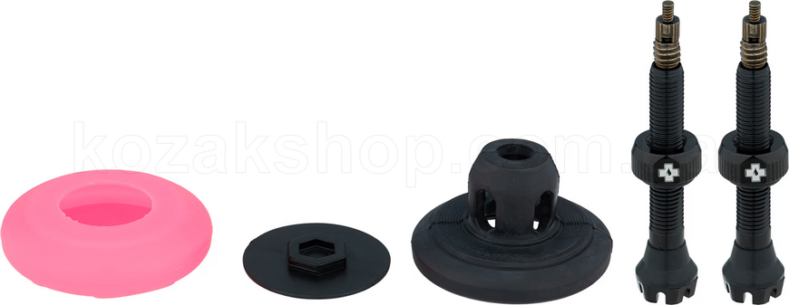 Ниппели бескамерные MUC-OFF Stealth Tubeless Tag Holder & 44mm Valve Kit