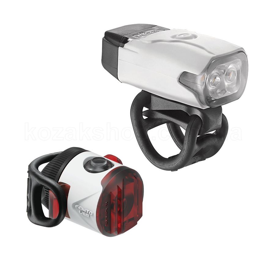 Комплект вело фонарей Lezyne LED KTV DRIVE / FEMTO USB PAIR - Белый