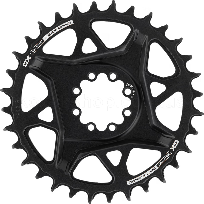 Звезда SRAM T-TYPE 34T Direct Mount 3mm Offset Eagle (including 8 bolts) Dark Polar Grey - GX D1