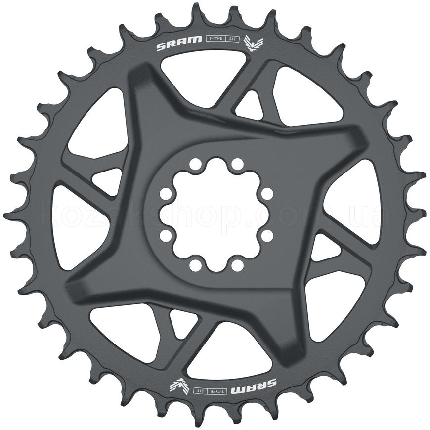 Звезда SRAM T-TYPE 34T Direct Mount 3mm Offset Eagle (including 8 bolts) Dark Polar Grey - GX D1