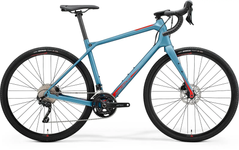 Велосипед MERIDA SILEX 4000, M(50), [2022], MATT STEEL BLUE(GLOSSY RED)