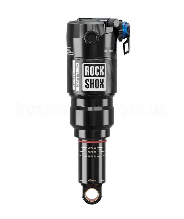 Амортизатор RockShox Deluxe Ultimate RCT - (205X62.5) Linear XL, 4 Neg/0 Pos Tokens, Reb55/Comp30, Lockout 4, Trunnion Standard(includes extra red decals) - C2