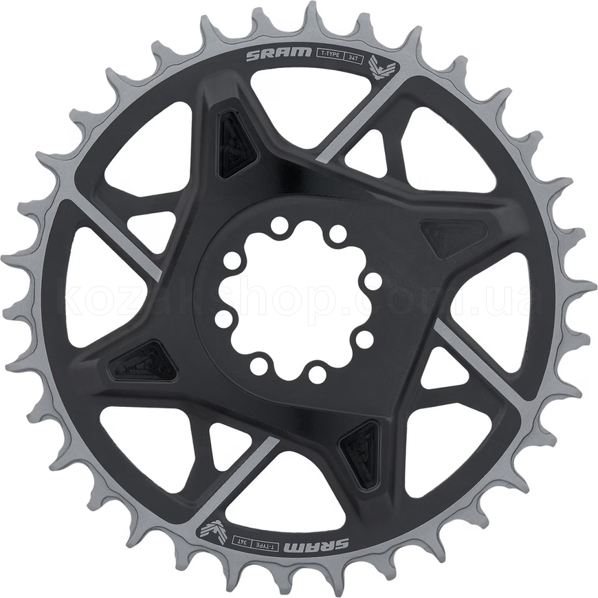 Звезда SRAM T-Type 34T Direct Mount 3mm Offset Eagle (including 8 bolts) Black - X0 D1