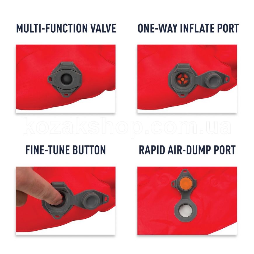 Надувний килимок Sea to Summit Air Sprung Comfort Plus XT Insulated Mat 80mm, Red (Rectangular Regular Wide)