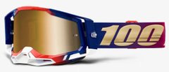 Маска 100% RACECRAFT 2 Goggle United - True Gold Lens, Mirror Lens