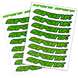 Набор наклеек на обода SPANK Decal kit, Green