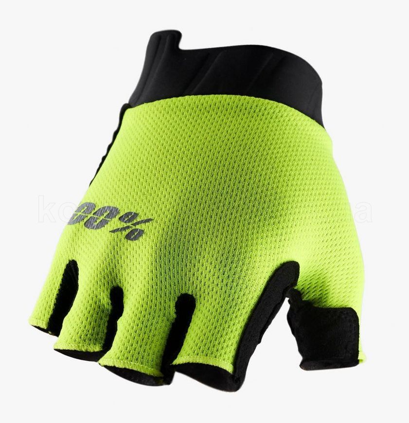 Вело перчатки Ride 100% EXCEEDA Gel Short Finger Glove [Fluo Yellow], M (9)