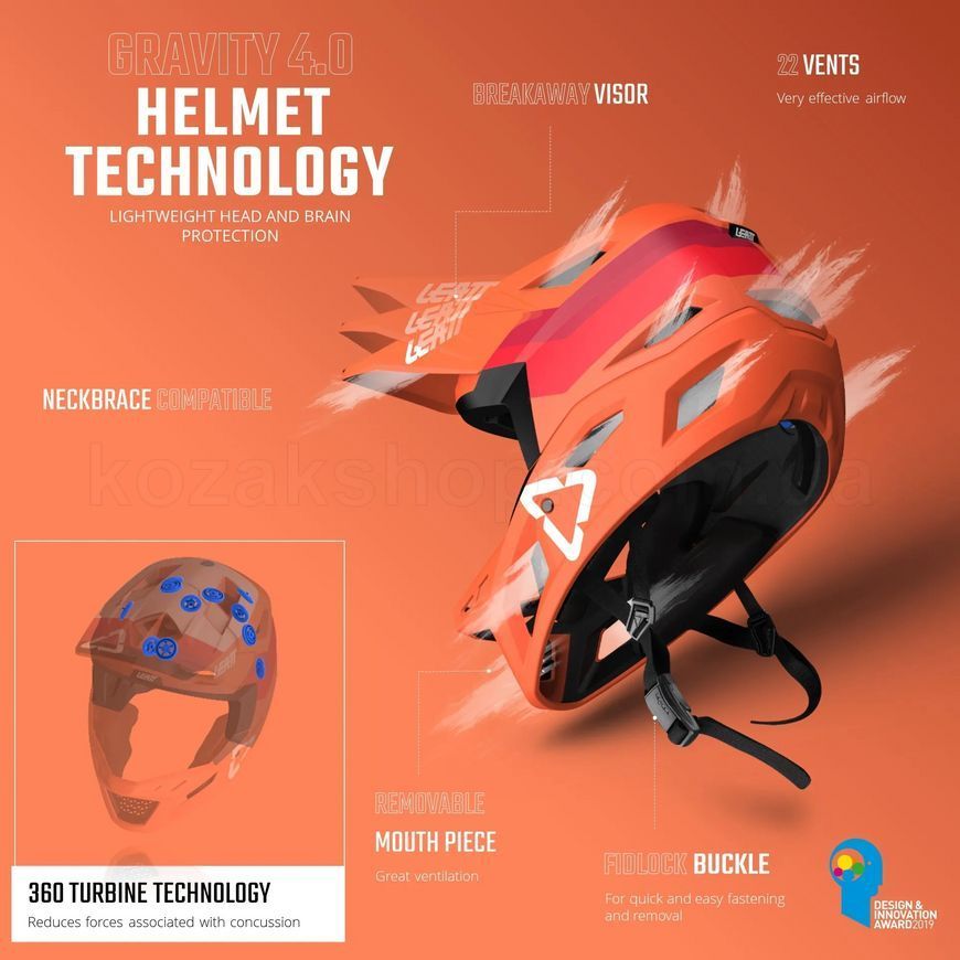 Вело шлем LEATT MTB 4.0 Gravity Helmet [Black], XL