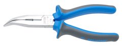 Плоскогубцы удлинённые изогнутые 200 Unior Tools Long nose pliers with side cutter and pipe grip, bent