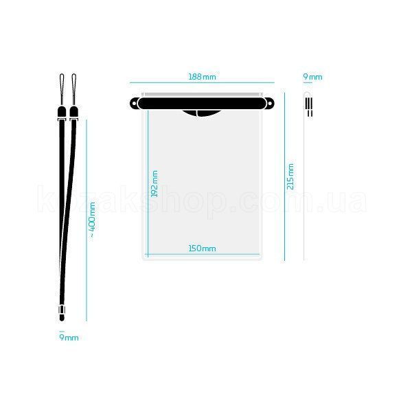 Гермочехол для смартфона FIDLOCK dry bag maxi (M - 150x192 мм) [transparent blue]
