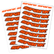 Набор наклеек на обода SPANK Decal kit, Orange