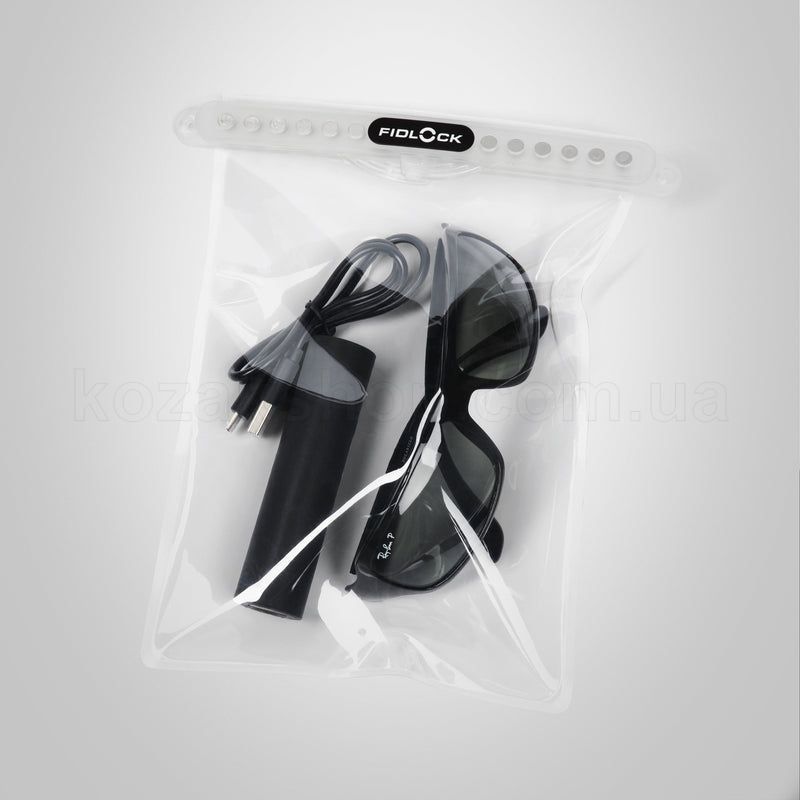 Гермочехол для смартфона FIDLOCK dry bag maxi (M - 150x192 мм) [transparent blue]