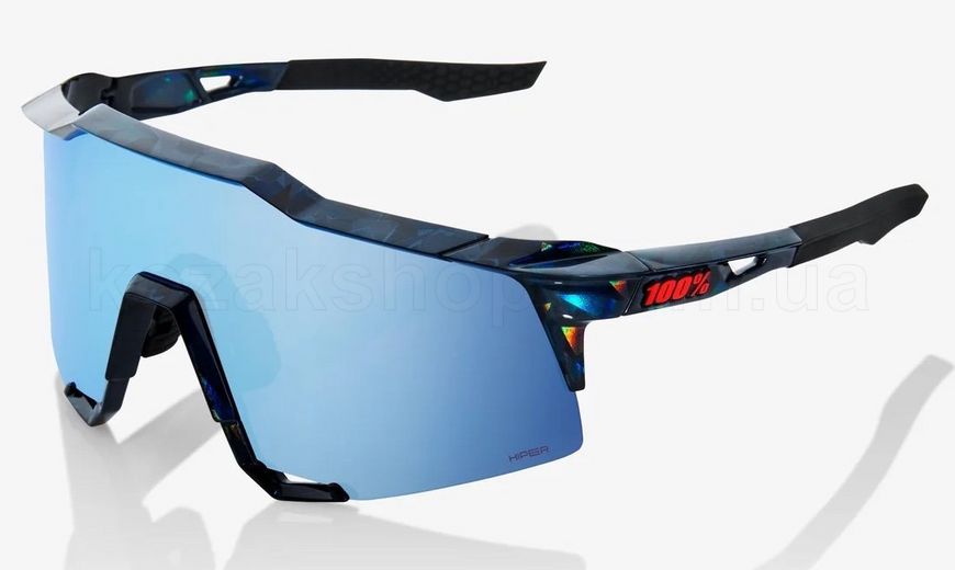 Окуляри Ride 100% SPEEDCRAFT - Black Holographic - HiPER Blue Multilayer Mirror Lens, Mirror Lens