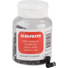 Концевик рубашки SRAM Shift Ferrules 4.0mm Aluminum Open Black 100-count Jar