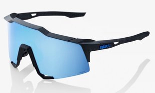 Очки Ride 100% SPEEDCRAFT - Matte Black - HiPER Blue Multilayer Mirror Lens, Mirror Lens