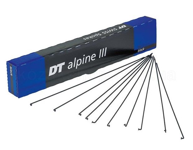 Вигнуті спиці DT Swiss Alpine III 2.0/1.8/2.34 x 274 мм - 100шт [Black]