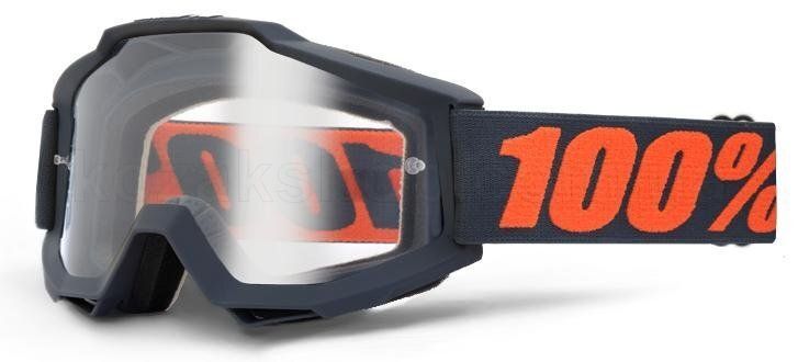 Маска 100% ACCURI ENDURO Goggle Gunmetal - Clear Dual Lens