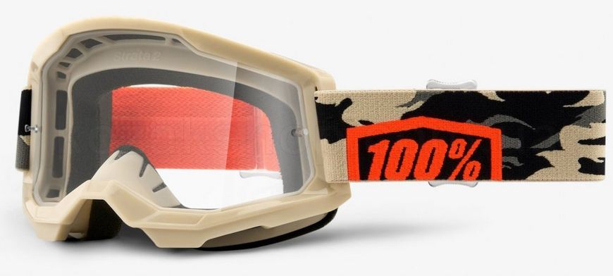 Маска 100% STRATA II Goggle Kombat - Clear Lens, Clear Lens