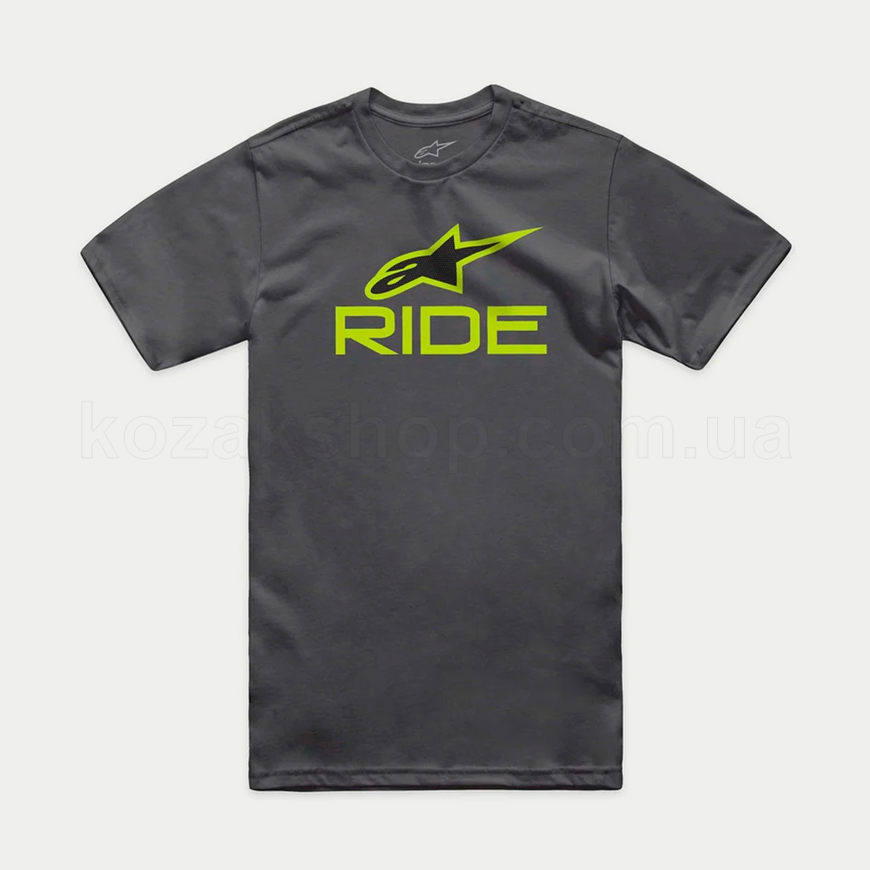 Футболка Alpinestars RIDE 4.0 CSF TEE CHARC/LIME/BLK, S