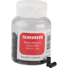 Концевик рубашки SRAM Brake Ferrules 5.0mm Brass Open Black 100-count Jar