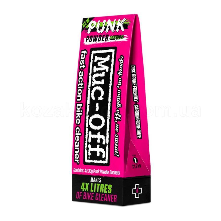 Набор Muc-Off пульверизатор Bottle For Life Bundle 1 L + сухий шампунь Punk Powder Bike Cleaner 4 шт