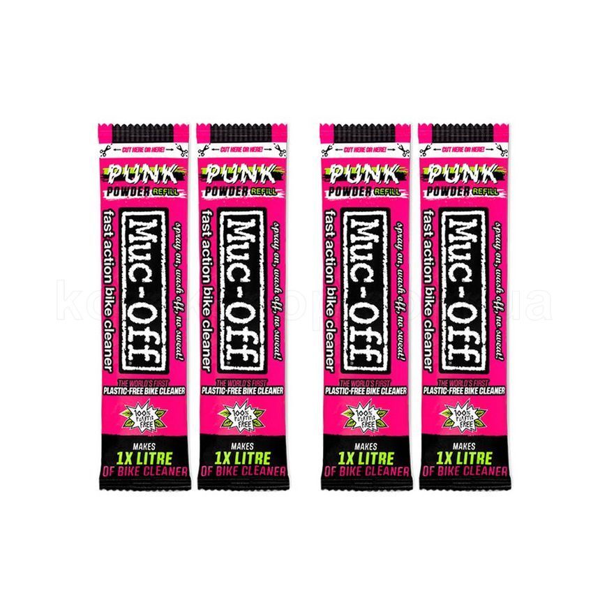 Набор Muc-Off пульверизатор Bottle For Life Bundle 1 L + сухий шампунь Punk Powder Bike Cleaner 4 шт