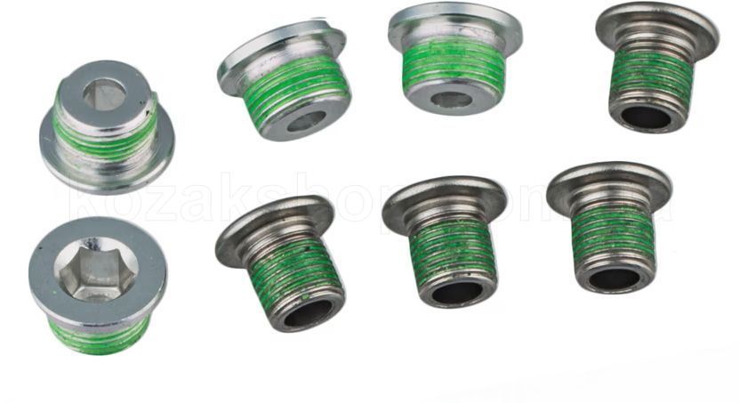 Бонки SRAM XX chainring bolt kit 4x2 M10 aluminum / M8 steel grey qty 4