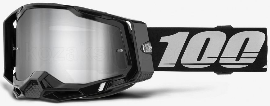 Маска Ride 100% RACECRAFT 2 Goggle Black - Mirror Silver Lens, Mirror Lens