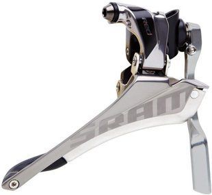 Передній перемикач SRAM Red 2x10 speed Yaw with ChainSpotter Braze-on Bottom Swing Bottom Pull Silver